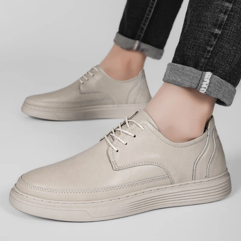 High Quality Men's Comfortable Cowhide Height Increasing Casual Shoes Fashion Brand Men Spring Punched Breathable Leather Shoes
High Quality Men's Comfortable Cowhide Height Increasing Casual Shoes Fashion Brand Men Spring Punched Breathable Leather Shoes