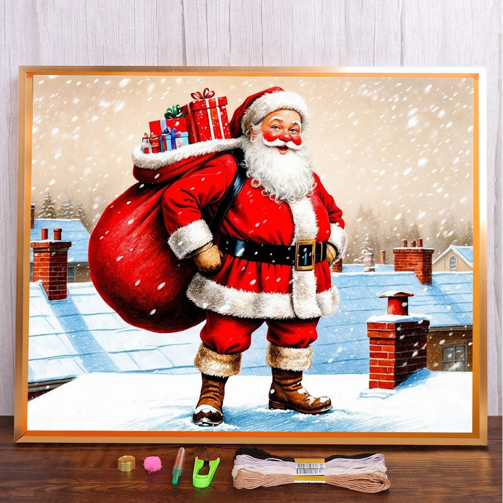 Cartoon Santa Claus Printed Canvas Cross-Stitch Complete Kit Embroidery Craft Painting Handicraft Hobby Mulina Counted Different
Cartoon Santa Claus Printed Canvas Cross-Stitch Complete Kit Embroidery Craft Painting Handicraft Hobby Mulina Counted Different