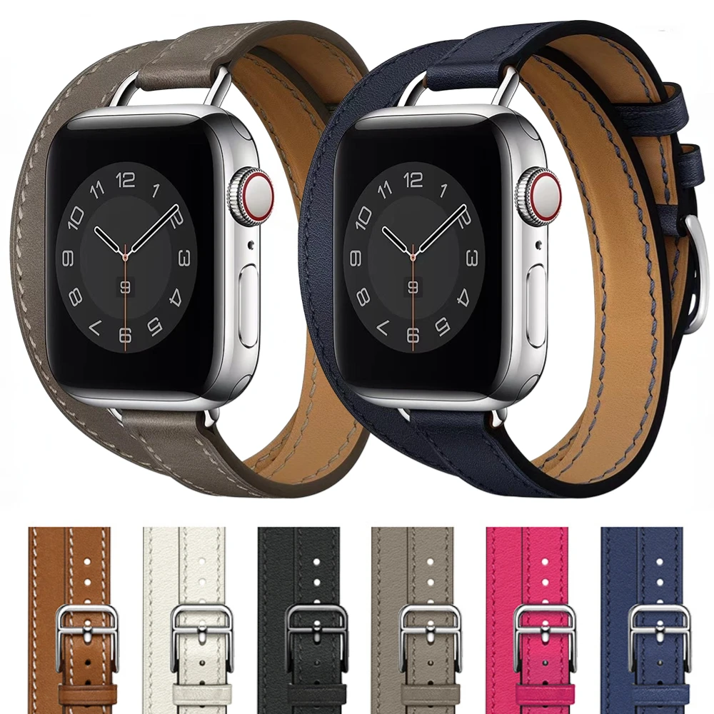 Кожаный ремешок с двойной петлей для Apple Watch Band 44 мм 40 мм 45 мм 41 мм 42 мм 38 мм, браслет для iWatch Series 9 8 7 6 4 SE Ultra 49 мм
Кожаный ремешок с двойной петлей для Apple Watch Band 44 мм 40 мм 45 мм 41 мм 42 мм 38 мм, браслет для iWatch Series 9 8 7 6 4 SE Ultra 49 мм
