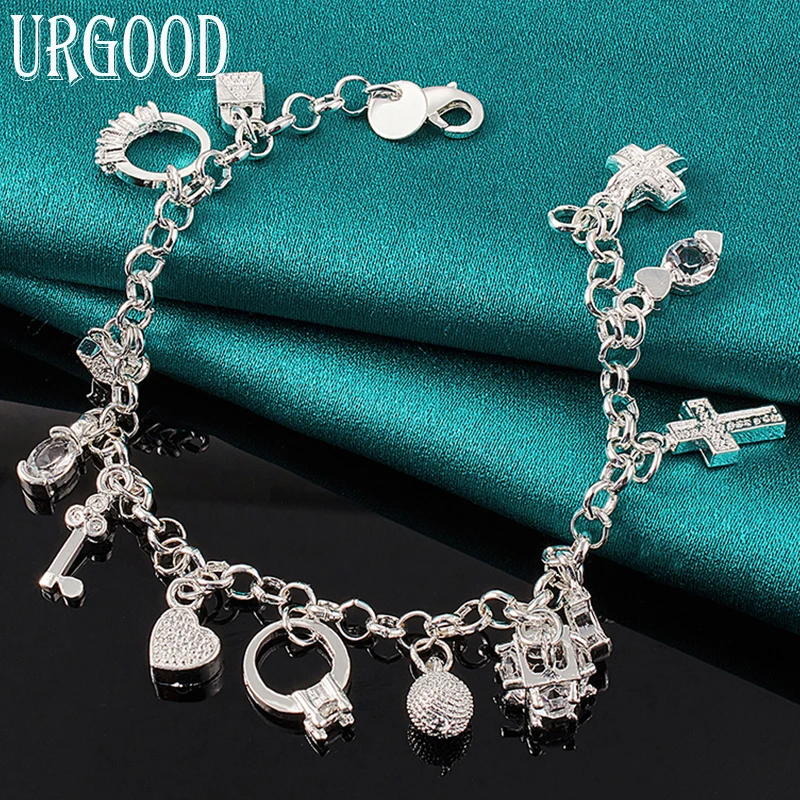 925 Sterling Silver Zircon Key Lock Stars Bracelet For Women Men Party Engagement Wedding Fashion Jewelry
925 Sterling Silver Zircon Key Lock Stars Bracelet For Women Men Party Engagement Wedding Fashion Jewelry