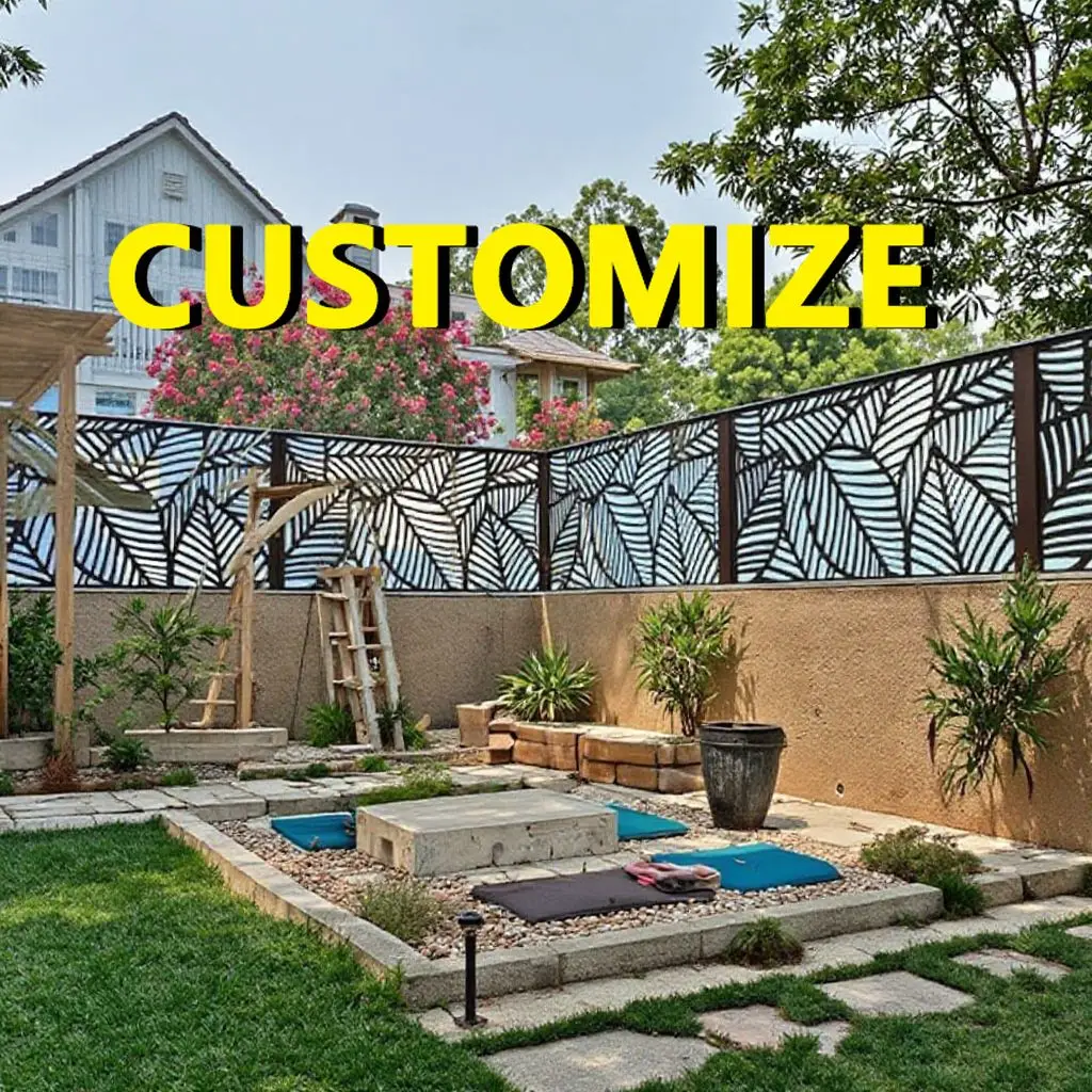 Any Size Custom Outdoor Garden Carved Protective Fence Sturdy Aluminum Steel Partition Panel Yard Landscape Art Privacy Barrier
Any Size Custom Outdoor Garden Carved Protective Fence Sturdy Aluminum Steel Partition Panel Yard Landscape Art Privacy Barrier