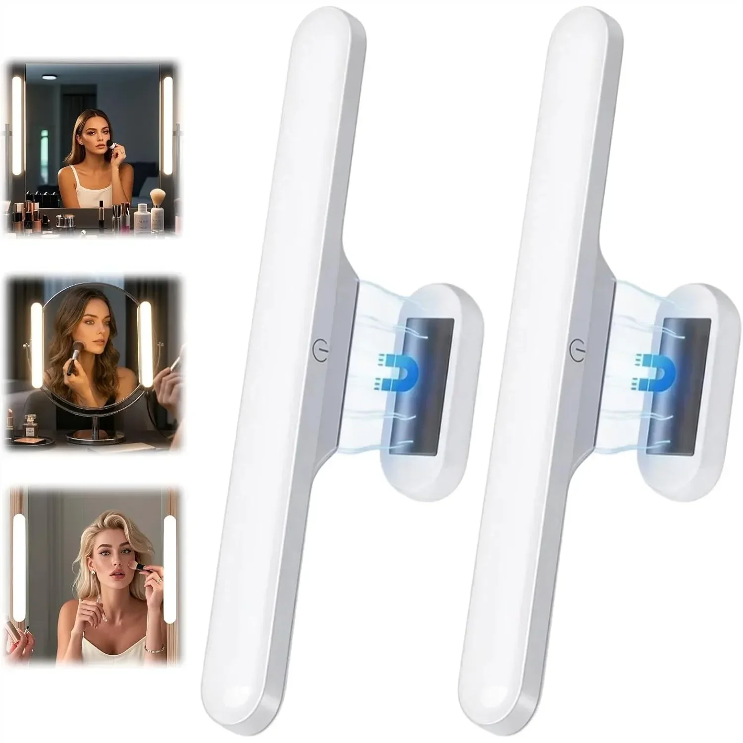 2 Pack Rechargeable Wireless Vanity Mirror Light, Magnetic LED Makeup Lamp with Touch Control for Bathroom Bedroom Dorms
2 Pack Rechargeable Wireless Vanity Mirror Light, Magnetic LED Makeup Lamp with Touch Control for Bathroom Bedroom Dorms