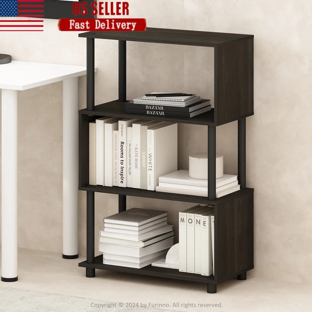 Compact 4-Tier S-Shaped Bookcase Espresso Storage Solution Home Office Living Room Easy Assembly Modern Design
Compact 4-Tier S-Shaped Bookcase Espresso Storage Solution Home Office Living Room Easy Assembly Modern Design