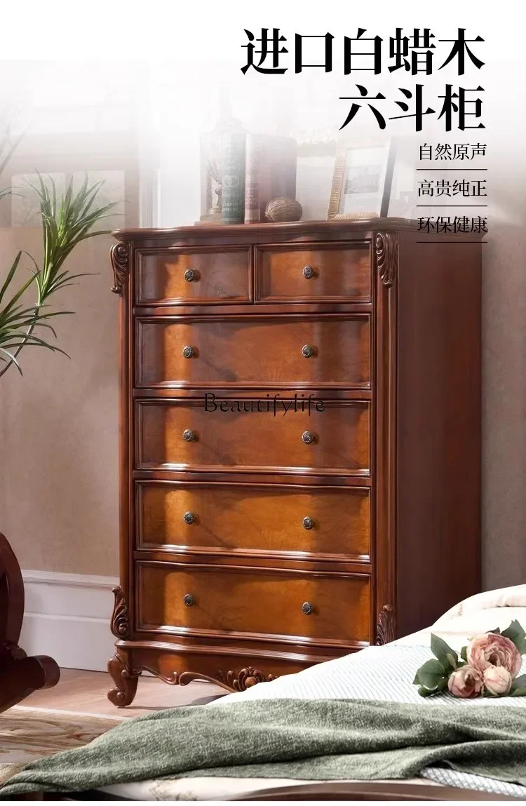 yj9American Country Chest of Drawers Solid Wood Living Room Drawer Storage Six Drawer Storage Cabinet
yj9American Country Chest of Drawers Solid Wood Living Room Drawer Storage Six Drawer Storage Cabinet