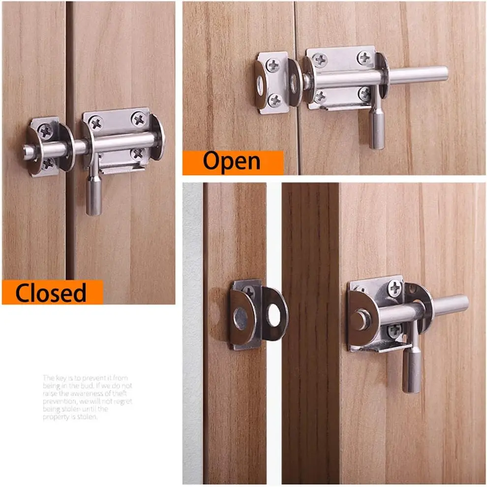 2/4 Pcs 2.6" Heavy Duty Stainless Steel Sliding Barrel Bolt Latch | OLT Interior Door Latch with Padlock Hole
2/4 Pcs 2.6" Heavy Duty Stainless Steel Sliding Barrel Bolt Latch | OLT Interior Door Latch with Padlock Hole