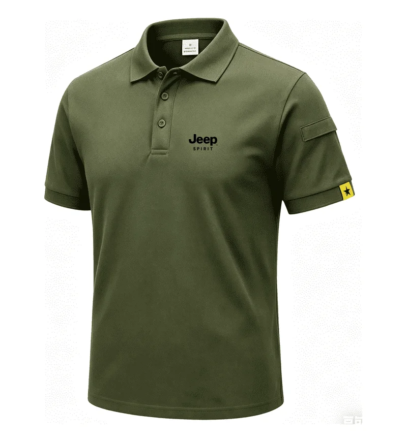 JEEP summer polo shirt cool short sleeved T-shirt trendy men's breathable quick drying thin casual printed top
JEEP summer polo shirt cool short sleeved T-shirt trendy men's breathable quick drying thin casual printed top