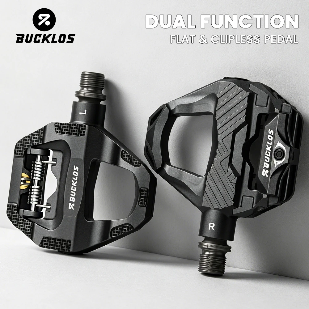 BUCKLOS Dual Function Bike Pedal Flat Clipless Cycling Pedals Platform with Cleats Bicycle Pedals for SPD SL Carbon Bike Parts
BUCKLOS Dual Function Bike Pedal Flat Clipless Cycling Pedals Platform with Cleats Bicycle Pedals for SPD SL Carbon Bike Parts