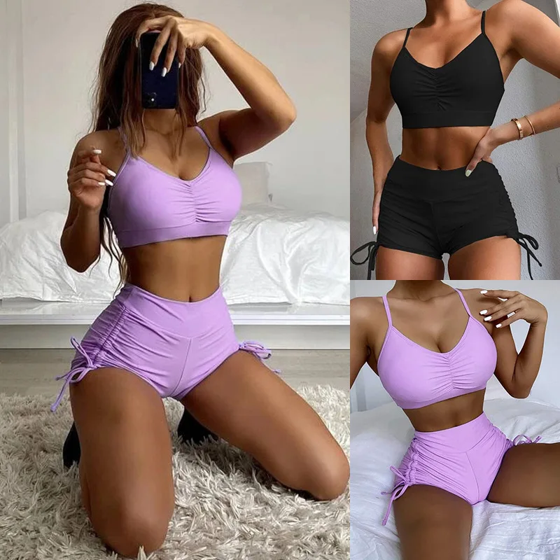 NADANBAO Sexy Tankini Summer Beach Vacation Black Bikini Set For Women's Swimwear High Waist Swimsuit Sportswear
NADANBAO Sexy Tankini Summer Beach Vacation Black Bikini Set For Women's Swimwear High Waist Swimsuit Sportswear
