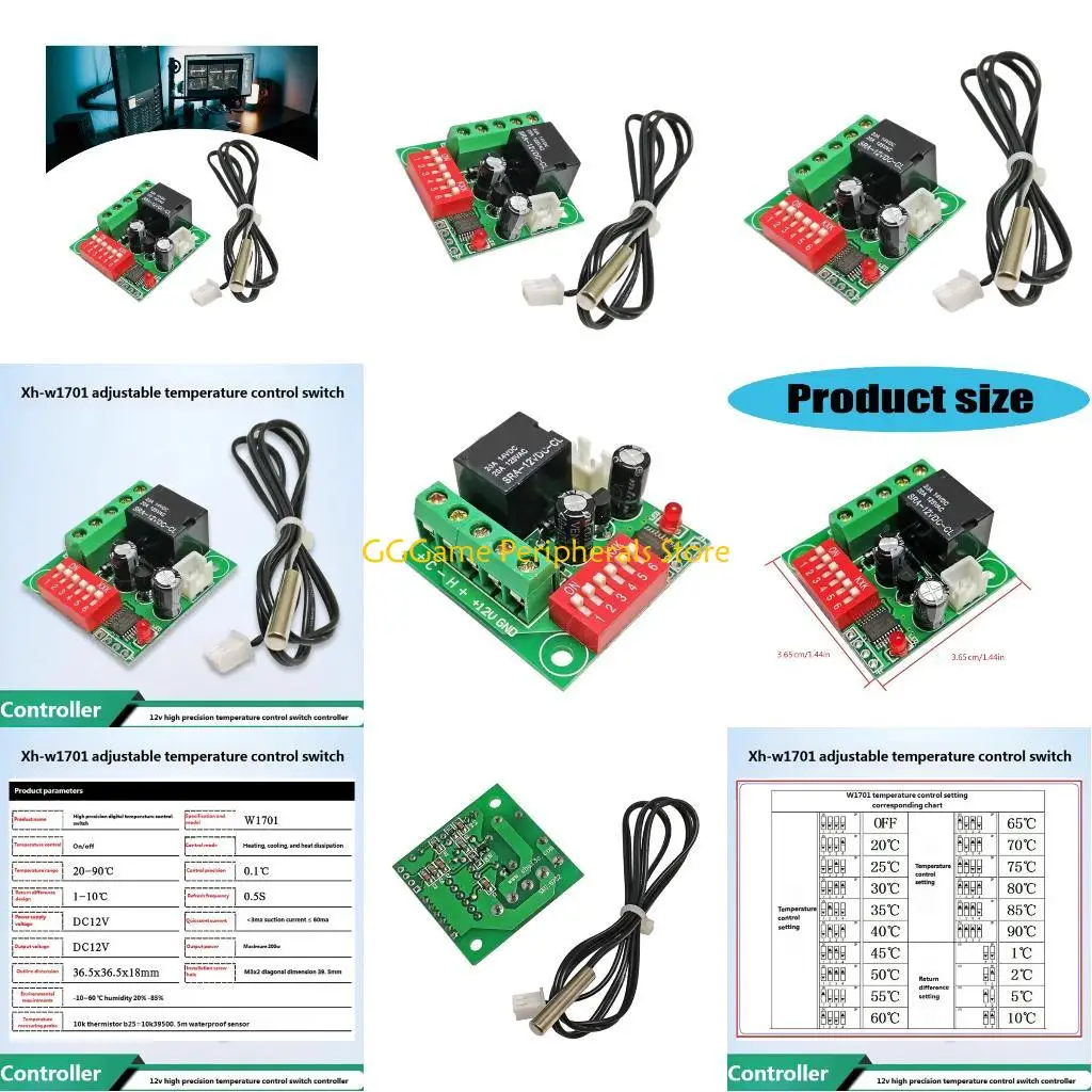 U55B W1701 Adjustable Temperature Control Switcher Temperature Controller Thermostat Temperature Control Module Board
U55B W1701 Adjustable Temperature Control Switcher Temperature Controller Thermostat Temperature Control Module Board