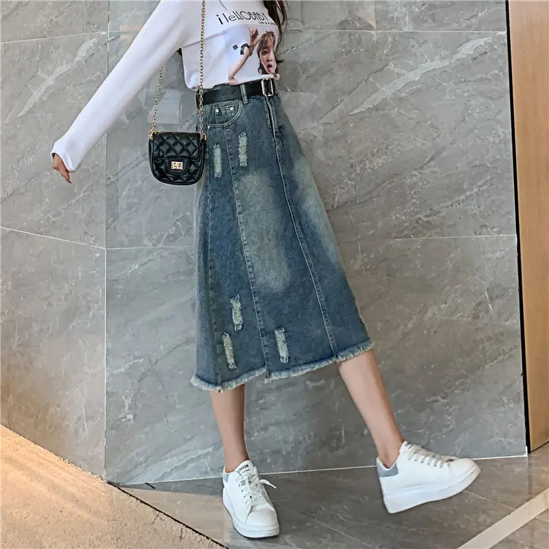 2023 New Arrival Summer Women Loose Casual Cotton Denim A-line Skirt Asymmetrical Design Mid-calf High Waist Skirts D123
2023 New Arrival Summer Women Loose Casual Cotton Denim A-line Skirt Asymmetrical Design Mid-calf High Waist Skirts D123