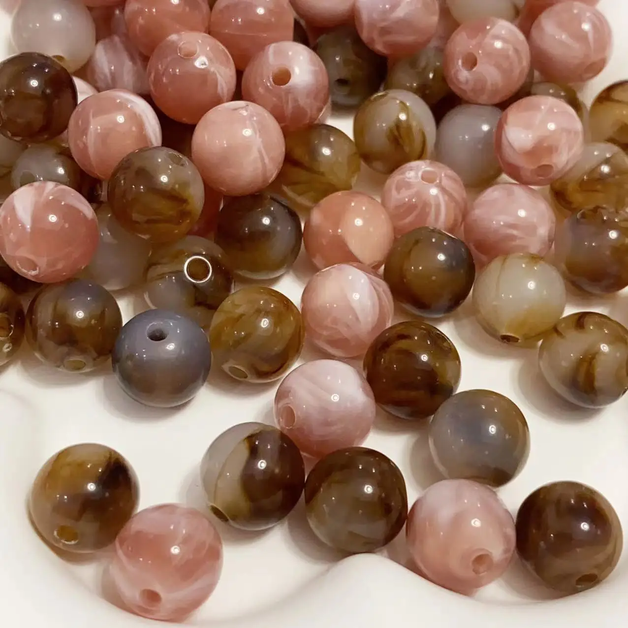 25 шт. 10 мм DIY новая мода, розовые двухцветные/коричневые круглые бусины с двухцветным узором, имитация агата, бисер, ювелирные браслеты 
25 шт. 10 мм DIY новая мода, розовые двухцветные/коричневые круглые бусины с двухцветным узором, имитация агата, бисер, ювелирные браслеты