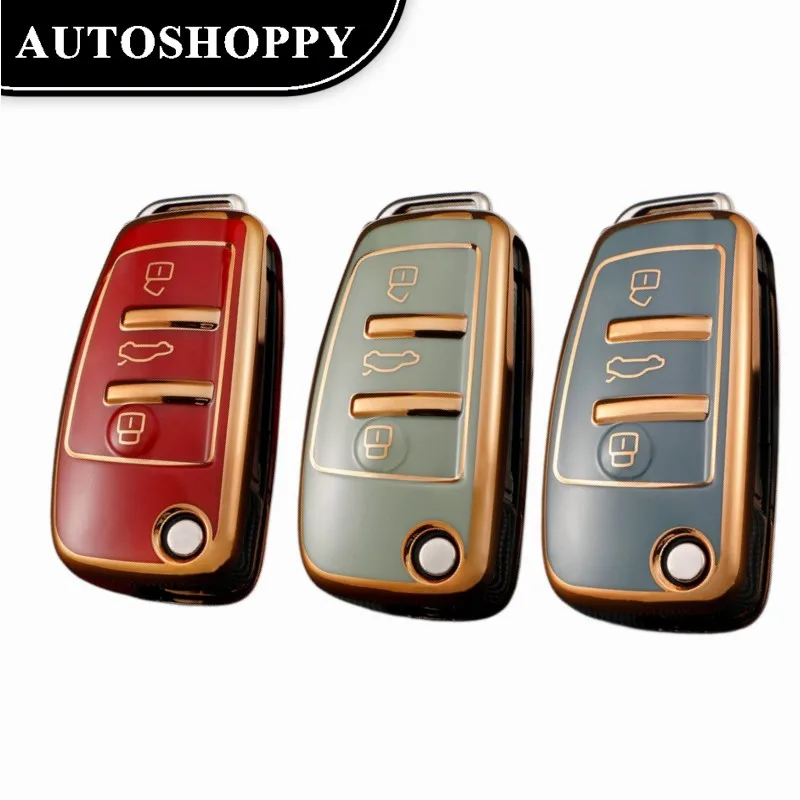 For Audi A3 8L 8P A4 B6 B7 B8 A6 C5 C6 4F RS3 Q3 Q7 TT 8V Fashion TPU Car Flip Key Case Cover Shell Fob Protector Holder Keyless
For Audi A3 8L 8P A4 B6 B7 B8 A6 C5 C6 4F RS3 Q3 Q7 TT 8V Fashion TPU Car Flip Key Case Cover Shell Fob Protector Holder Keyless