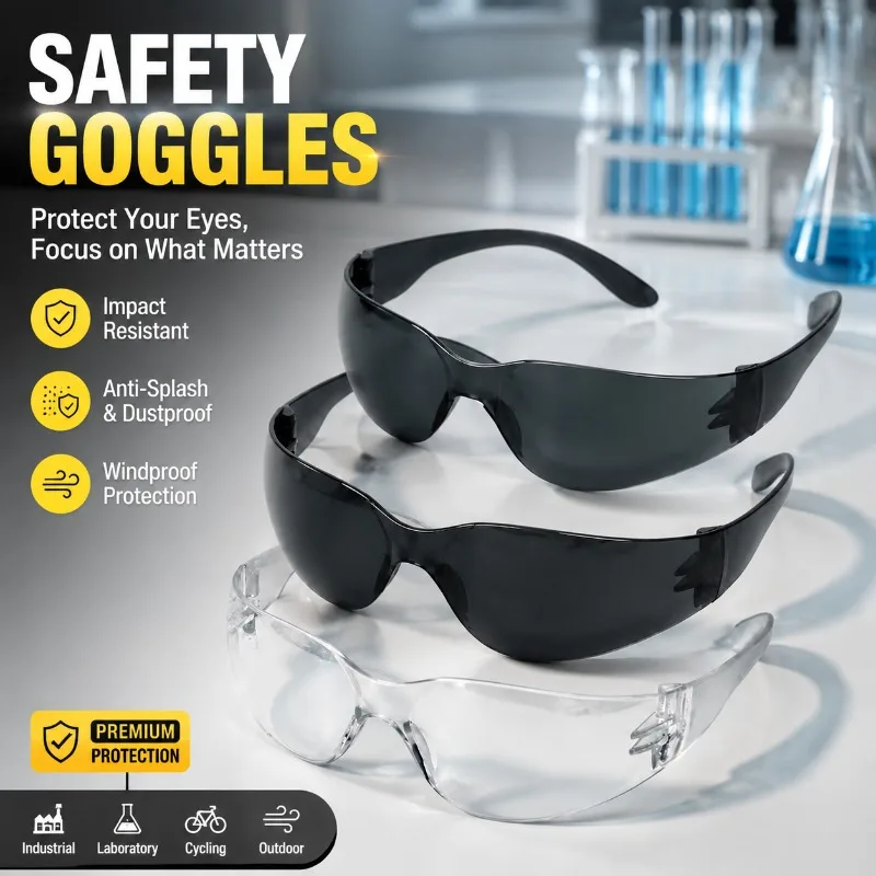 Safety Goggles Industrial Anti-Splash Dustproof Impact Resistant Laboratory Protective Eyewear Cycling Windproof Glasses
Safety Goggles Industrial Anti-Splash Dustproof Impact Resistant Laboratory Protective Eyewear Cycling Windproof Glasses