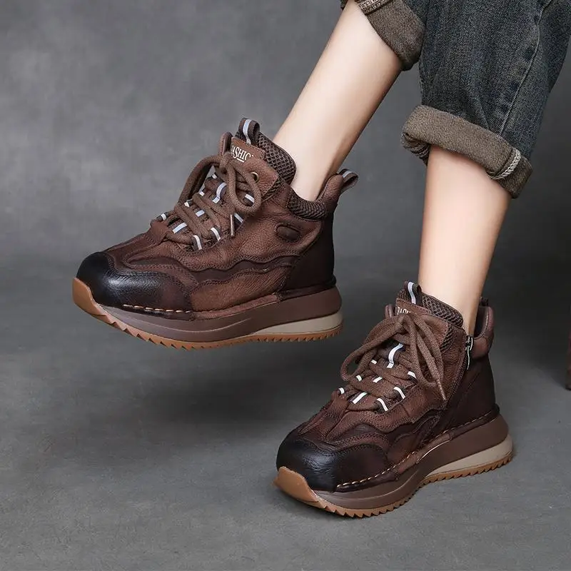 Retro Sport Sle Dad oes Women's Thi Bot round Toe Casual oes Full ain Leather High Top Single oes Faionable ...
Retro Sport Sle Dad oes Women's Thi Bot round Toe Casual oes Full ain Leather High Top Single oes Faionable ...