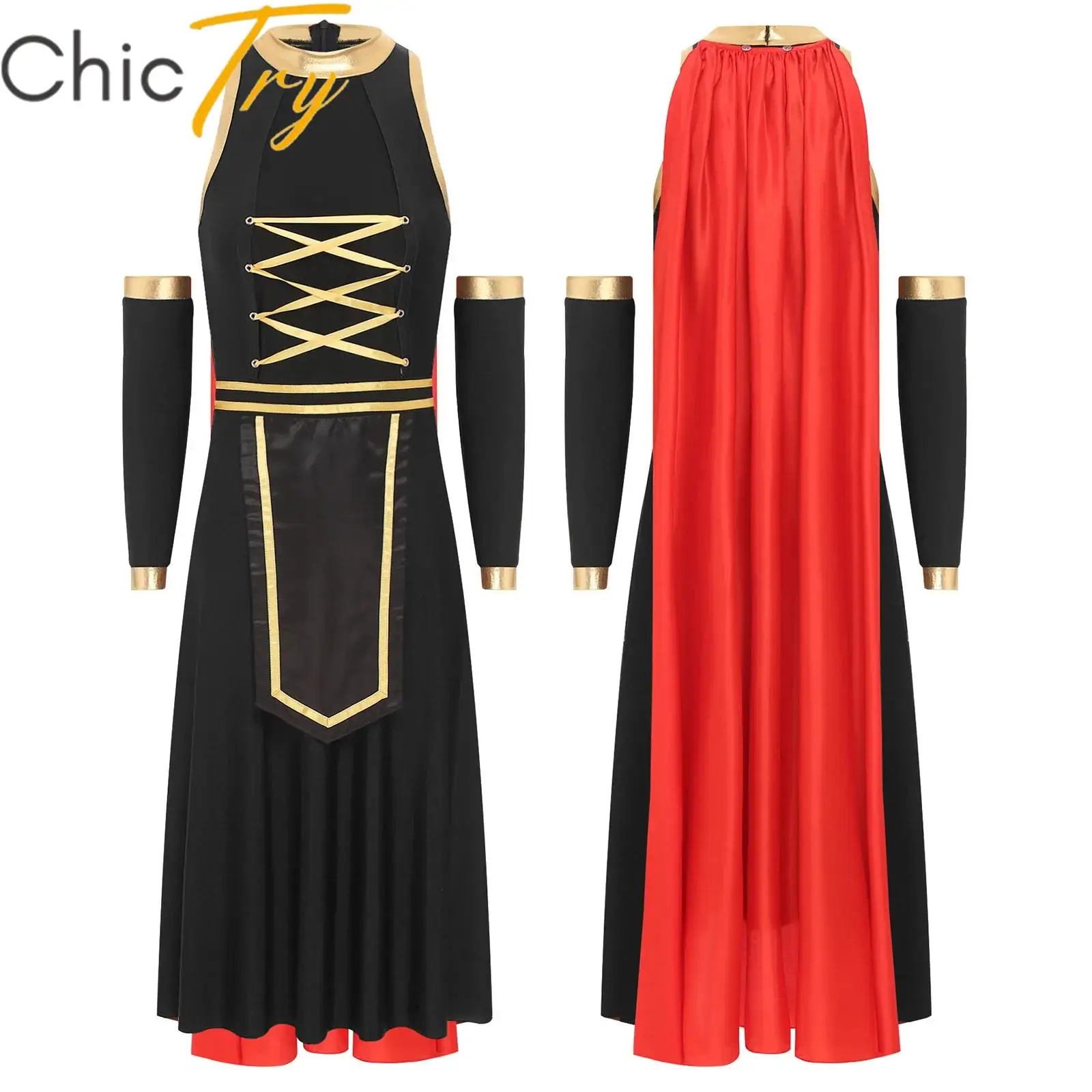 Womens Ancient Roman Greek Costume Halloween Warrior Cosplay Dress with Sleeves and Cloak Gladiator Sets Carnival Party Dress Up
Womens Ancient Roman Greek Costume Halloween Warrior Cosplay Dress with Sleeves and Cloak Gladiator Sets Carnival Party Dress Up