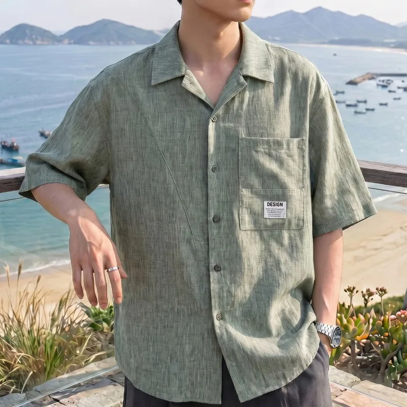KIDWHXR Man T-shirt Summer Thin Breathable Short Sleeve Pocket Male Shirt Oversize Single-breasted Beach Daily Men Casual Top
KIDWHXR Man T-shirt Summer Thin Breathable Short Sleeve Pocket Male Shirt Oversize Single-breasted Beach Daily Men Casual Top