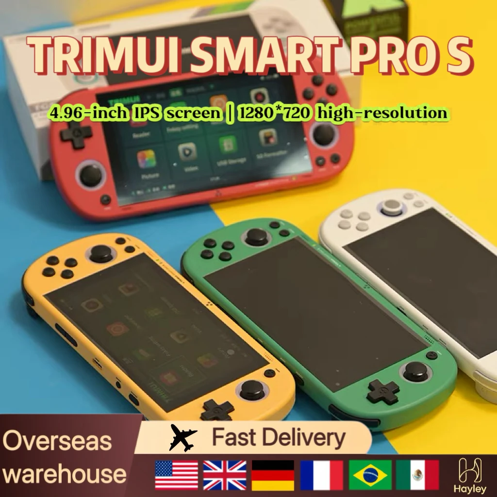 Trimui Smart Pro S Handheld Game Console IPS Screen Linux System Joystick RGB 4.96-inch Lighting Smartpros Retro Gaming Gift
Trimui Smart Pro S Handheld Game Console IPS Screen Linux System Joystick RGB 4.96-inch Lighting Smartpros Retro Gaming Gift