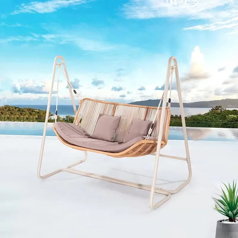 Modern Patio Beach Wicker Aluminum Hanging Furniture Outdoor Garden 2 Person Rattan Porch Swing with Stand
Modern Patio Beach Wicker Aluminum Hanging Furniture Outdoor Garden 2 Person Rattan Porch Swing with Stand