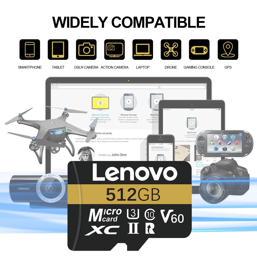 Lenovo U3 V60 Memory Card 64GB 128GB 256GB 512GB Micro SD TF Card 150MB Reading Speed Class 10 for Drones Cameras
Lenovo U3 V60 Memory Card 64GB 128GB 256GB 512GB Micro SD TF Card 150MB Reading Speed Class 10 for Drones Cameras