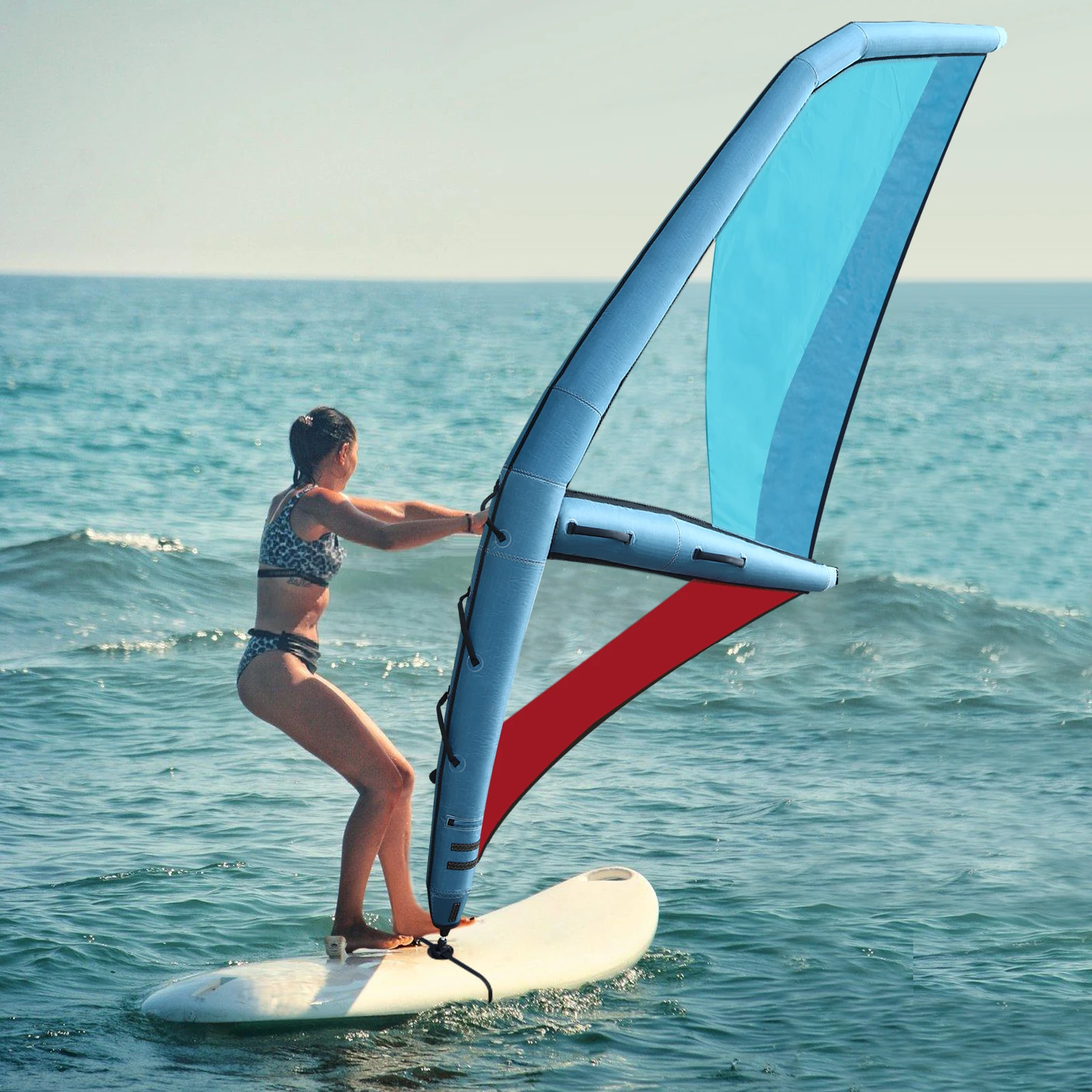 KOETSU Portable Inflatable Paddle Board Sail, Nylon Oxford V-Shape Handheld SUP Surf Sail with Pump & Storage Backpack for Wind Surfing
KOETSU Portable Inflatable Paddle Board Sail, Nylon Oxford V-Shape Handheld SUP Surf Sail with Pump & Storage Backpack for Wind Surfing