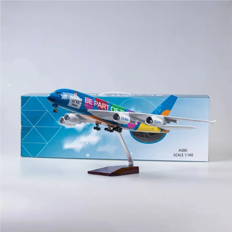 1/160 Scale Model Aircraft A380 Emirates Expo Airways Airplane Diecast Resin With Lights & Stable Base Adults Collection Display
1/160 Scale Model Aircraft A380 Emirates Expo Airways Airplane Diecast Resin With Lights & Stable Base Adults Collection Display