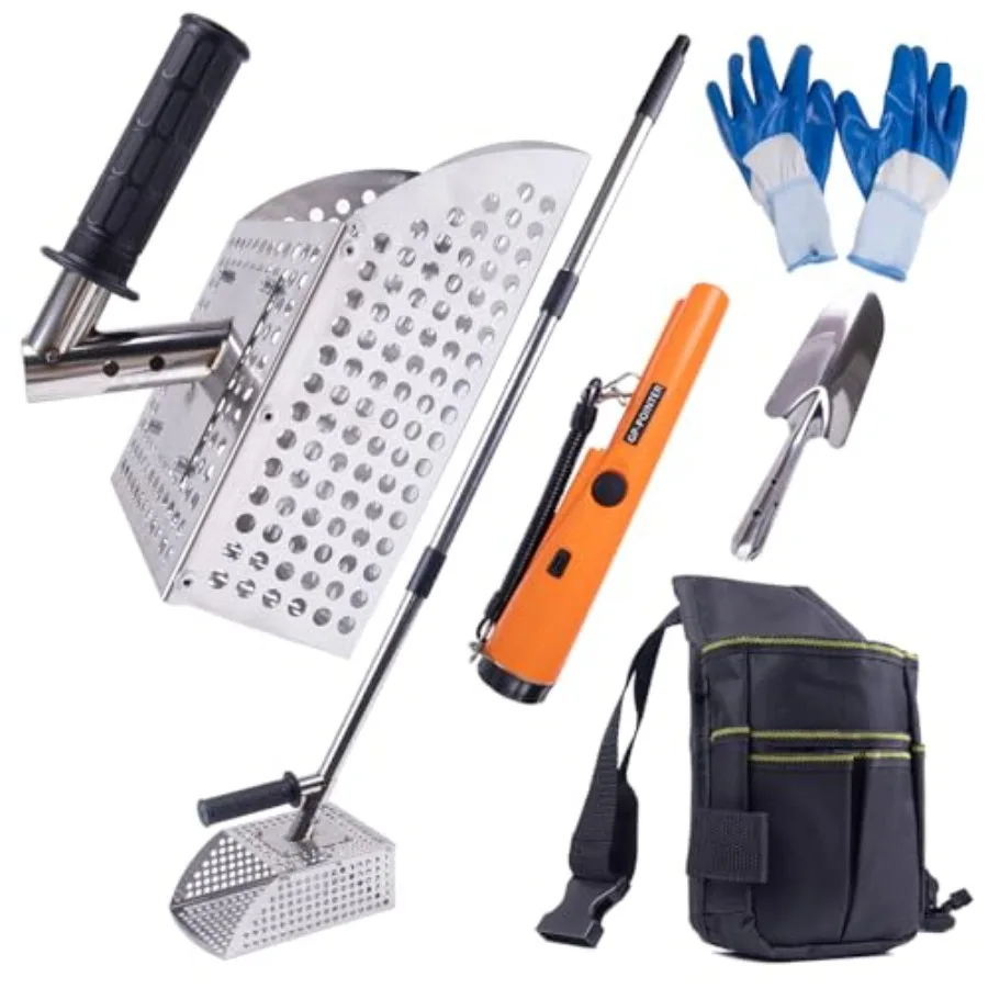 Sand Scoop for Metal Detecting Heavy Duty Stainless Steel Sand Scoop with Long Handle Includes 1 Metal Detector Pinpointer 1 Sh
Sand Scoop for Metal Detecting Heavy Duty Stainless Steel Sand Scoop with Long Handle Includes 1 Metal Detector Pinpointer 1 Sh