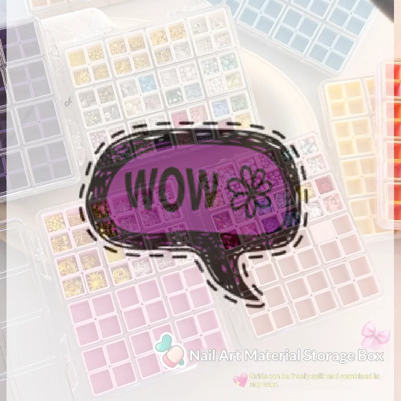 1Pcs Nail Art Accessories Storage Box Detachable 48/36/24 Grids Transparent PP Plastic Jewelry Small Parts Desktop Organizer
1Pcs Nail Art Accessories Storage Box Detachable 48/36/24 Grids Transparent PP Plastic Jewelry Small Parts Desktop Organizer