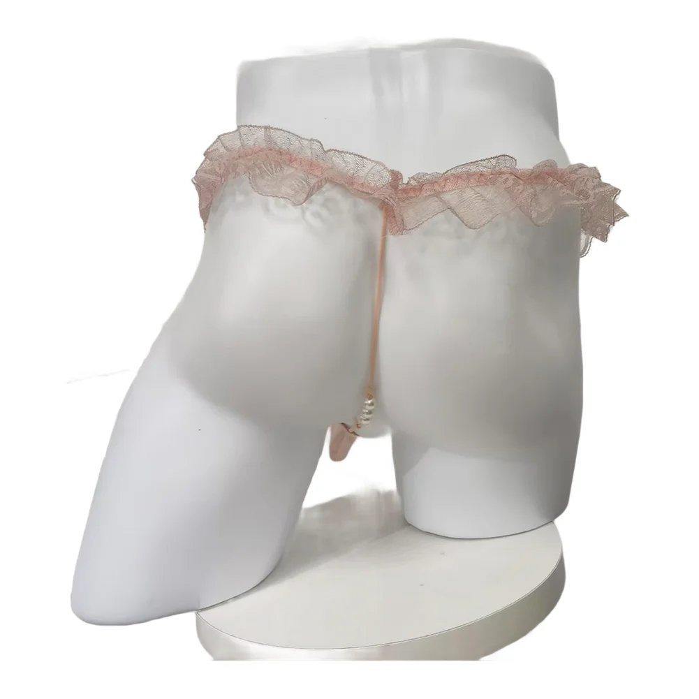 Men Lingerie Bottoms Transparent Lace Bow Pearl Underwear G-string Thongs Mesh Sexy Low Waist Panties Pouch
Men Lingerie Bottoms Transparent Lace Bow Pearl Underwear G-string Thongs Mesh Sexy Low Waist Panties Pouch
