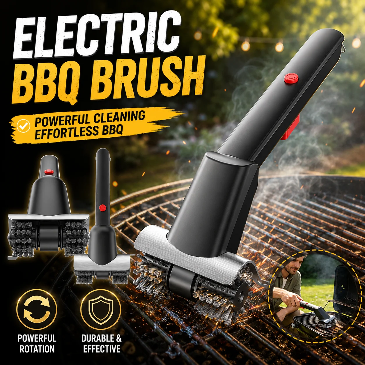 Electric BBQ Grill Brush Powerful Rotating Stainless Steel Wire Cleaner Durable Cleaning Tools For Outdoor Grill Grilling
Electric BBQ Grill Brush Powerful Rotating Stainless Steel Wire Cleaner Durable Cleaning Tools For Outdoor Grill Grilling