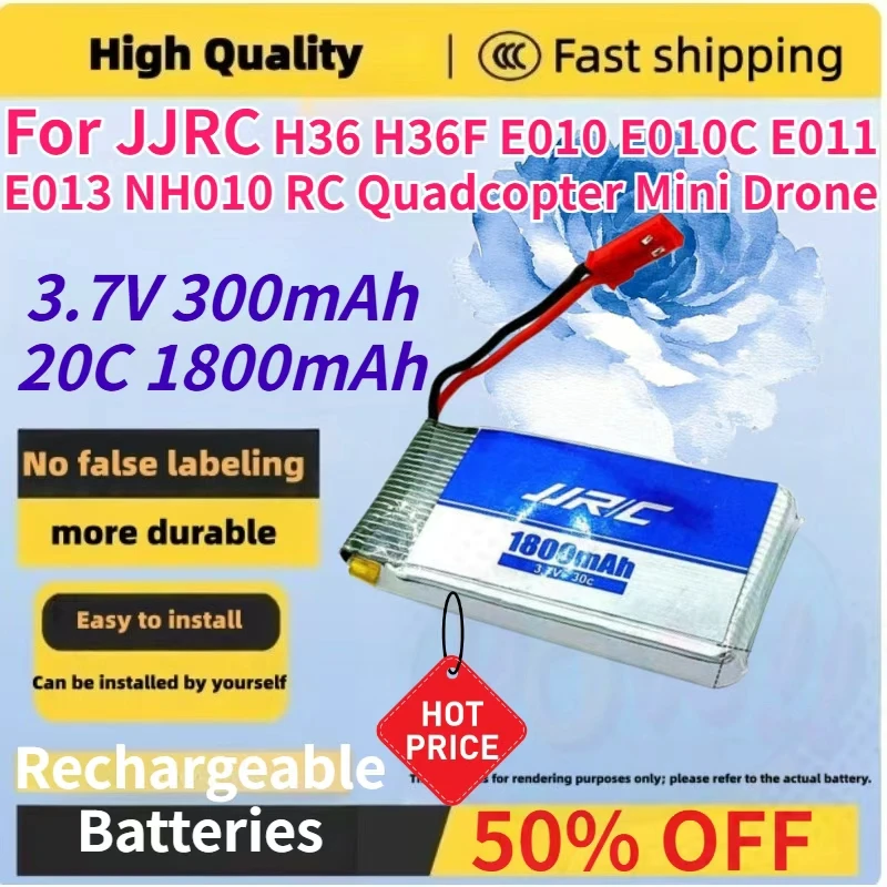 New 3.7V 300mAh 20C 1800mAh 30C LiPo Battery for JJRC H36 H36F E010 E010C E011 E013 NH010 RC Quadcopter Mini Drone Batteries
New 3.7V 300mAh 20C 1800mAh 30C LiPo Battery for JJRC H36 H36F E010 E010C E011 E013 NH010 RC Quadcopter Mini Drone Batteries