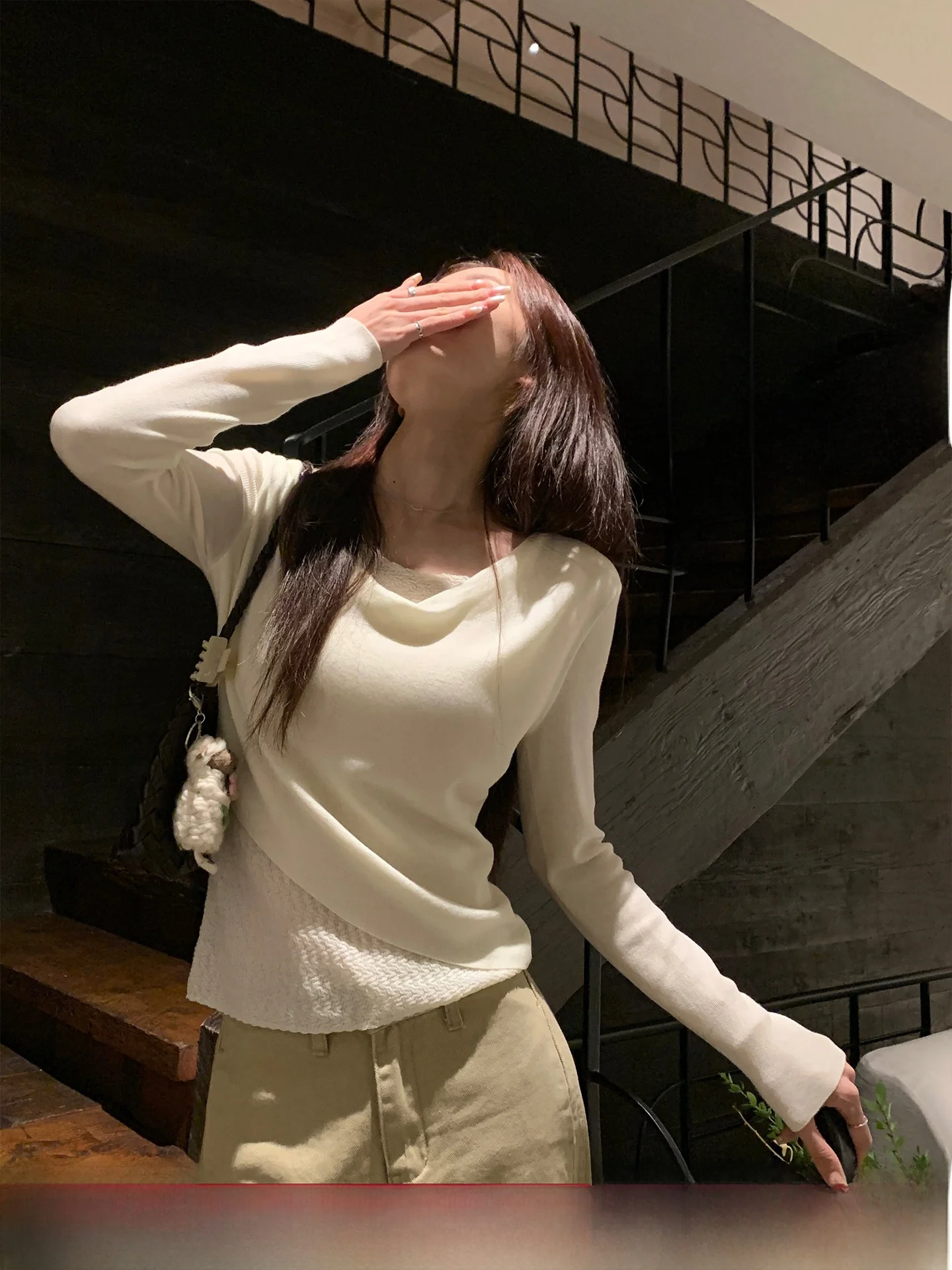 Cactiop Gentle Korean Sle Knitted Sweater Women's Long Sve Fake Two-Piece Design Neline Soft V-Ne Top for Ladies
Cactiop Gentle Korean Sle Knitted Sweater Women's Long Sve Fake Two-Piece Design Neline Soft V-Ne Top for Ladies