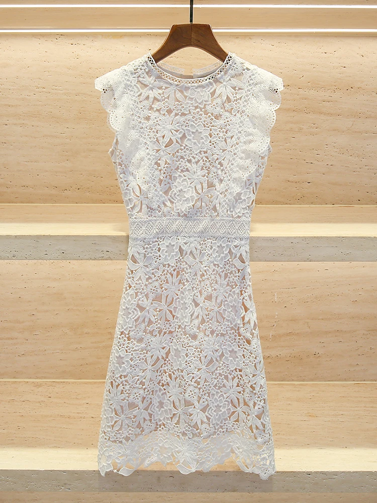 High-End Women's Dress South Oil Heavy Embroidery Waist-Cinching Sleeveless Hollow out Lace Dress Elegant Style A-Line Skirt
High-End Women's Dress South Oil Heavy Embroidery Waist-Cinching Sleeveless Hollow out Lace Dress Elegant Style A-Line Skirt
