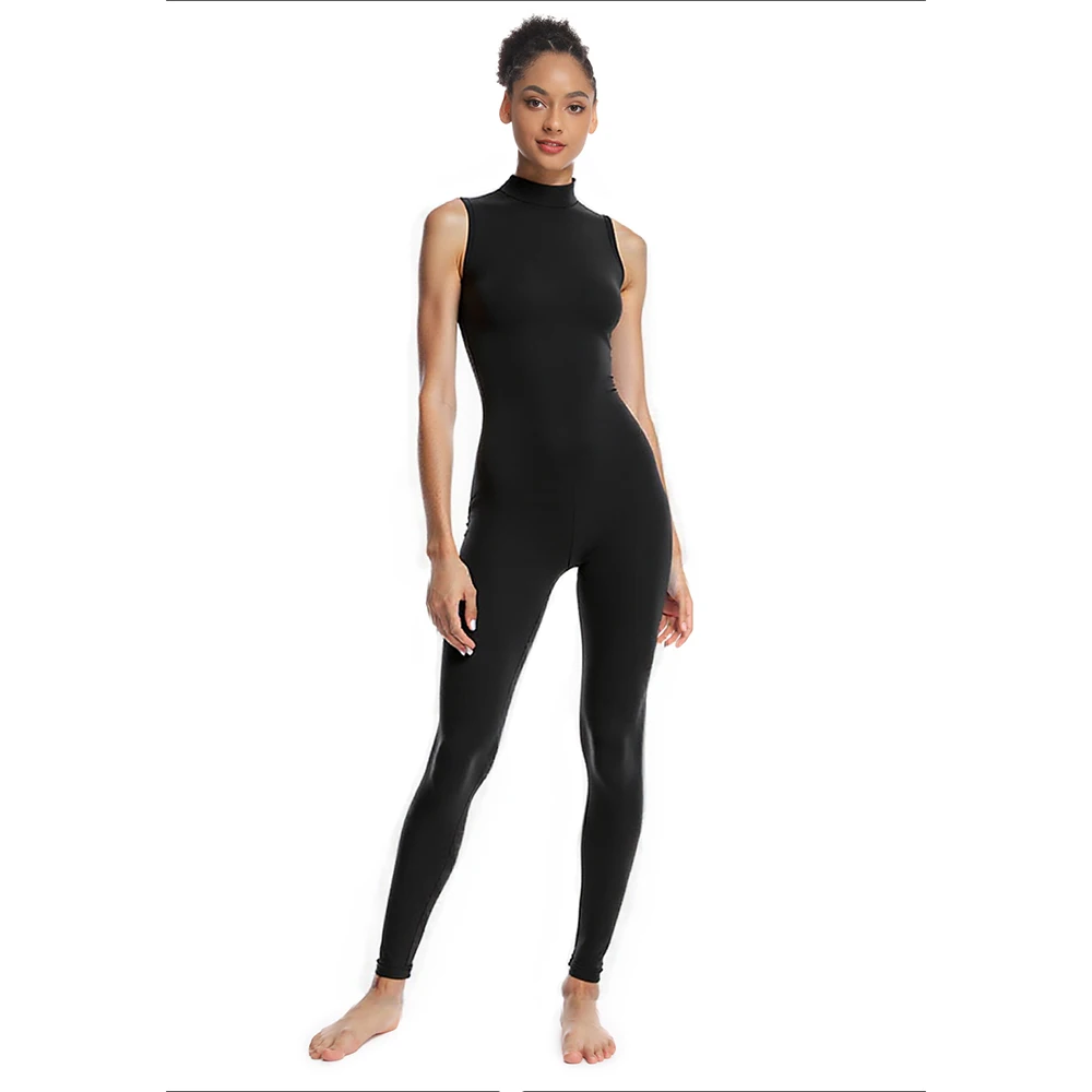 OVIGILY Women’s Sleeveless Black Unitard Bodysuit Adults High Neck Full Length Jumpsuit for Yoga, Dance or Daily Wear
OVIGILY Women’s Sleeveless Black Unitard Bodysuit Adults High Neck Full Length Jumpsuit for Yoga, Dance or Daily Wear