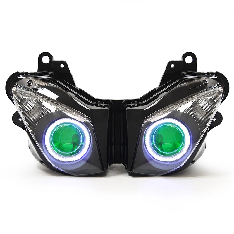 Upgraded versionKawasaki Ninja ZX6R 2009-2012 LED Angel Eye Headlight Assembly 12V Dual Low/High Beam 6000k Color Easy Installat
Upgraded versionKawasaki Ninja ZX6R 2009-2012 LED Angel Eye Headlight Assembly 12V Dual Low/High Beam 6000k Color Easy Installat