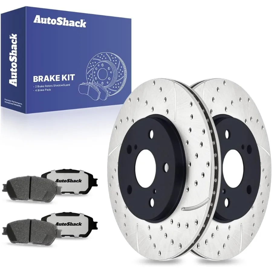Front Vented Drilled Slotted Brake Rotors E-Coated + Ceramic Brake Pads Replacement Kit for 2004-2010 Toyota Sienna 2005-2007 T
Front Vented Drilled Slotted Brake Rotors E-Coated + Ceramic Brake Pads Replacement Kit for 2004-2010 Toyota Sienna 2005-2007 T