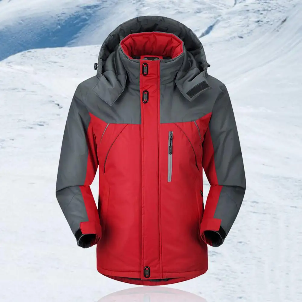 Winter Outdoor Coat Stand Collar Neck Protection Hooded Jacket Long Sleeve Thick Padded Cold-proof Windproof Men Winter Jacket
Winter Outdoor Coat Stand Collar Neck Protection Hooded Jacket Long Sleeve Thick Padded Cold-proof Windproof Men Winter Jacket