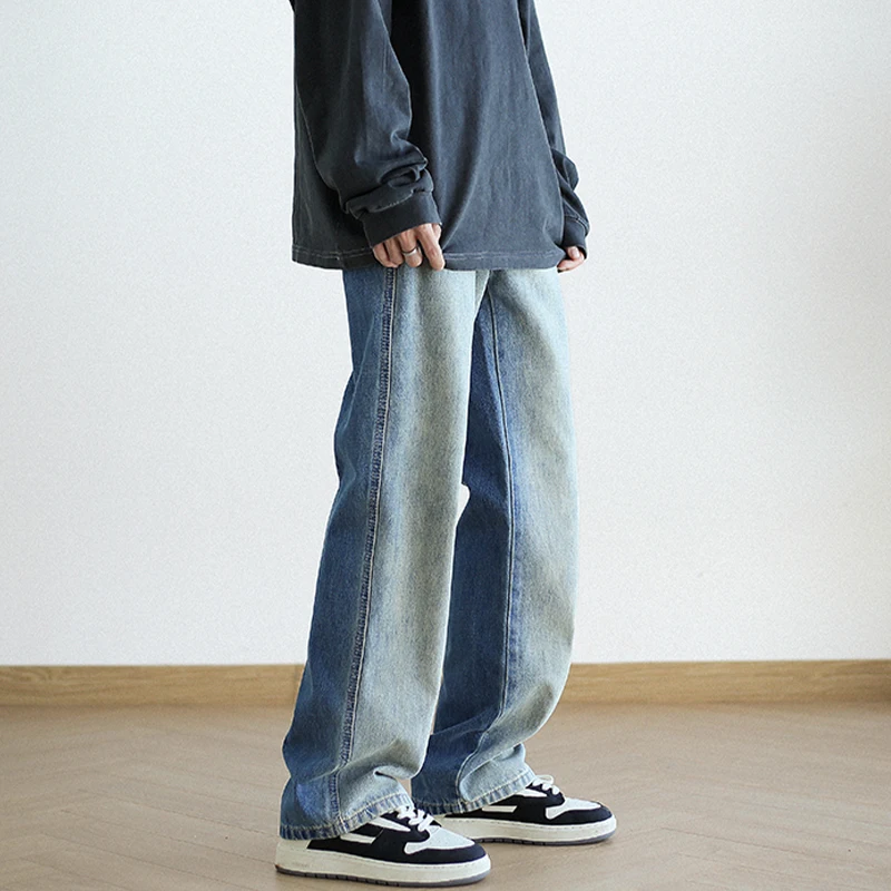 Vintage Distressed Blue Jeans Pants Men Wide-leg Male Oversize Streetwear Fashion Casual Baggy Straight Jeans
Vintage Distressed Blue Jeans Pants Men Wide-leg Male Oversize Streetwear Fashion Casual Baggy Straight Jeans