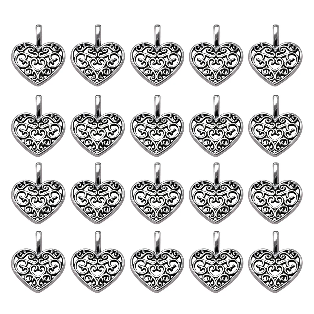 20pcs Heart Shaped Alloy Pendants DIY Jewelry Making Supplies Charm Necklace Bracelet Earrings Craft Project Gifts Accessories
20pcs Heart Shaped Alloy Pendants DIY Jewelry Making Supplies Charm Necklace Bracelet Earrings Craft Project Gifts Accessories