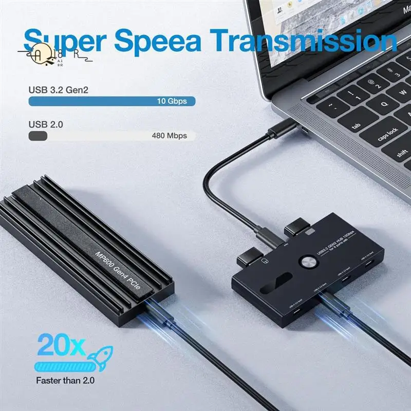 A18R -10Gbps USB C Hub, 6 Ports USB C Splitter, USB C To USB C Hub For PC, Laptop,HUB Hub 3.2 Gen2 4-Port USB C Splitter
A18R -10Gbps USB C Hub, 6 Ports USB C Splitter, USB C To USB C Hub For PC, Laptop,HUB Hub 3.2 Gen2 4-Port USB C Splitter
