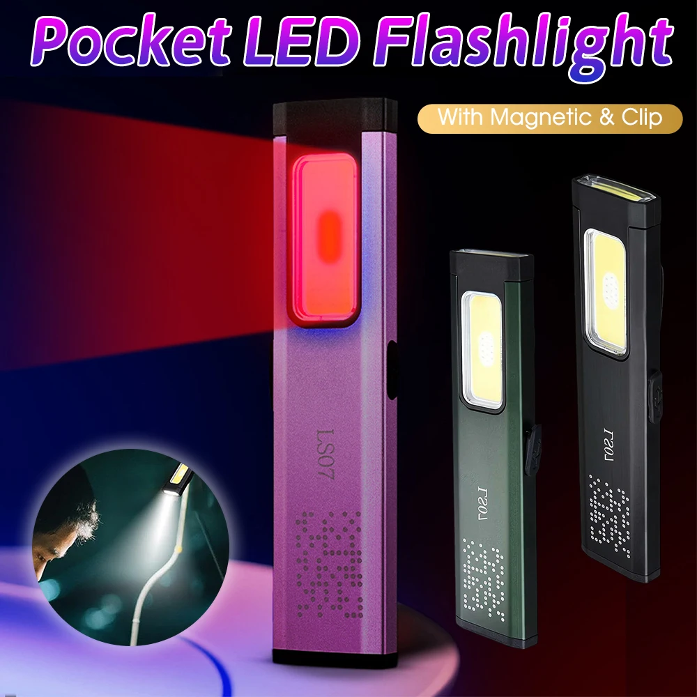Mini Portable Outdoor Rechargeable Multi-Mode Pocket Flashligt LED Torch Light Waterproof Magnetic Grip Work Pocket Flashlight
Mini Portable Outdoor Rechargeable Multi-Mode Pocket Flashligt LED Torch Light Waterproof Magnetic Grip Work Pocket Flashlight