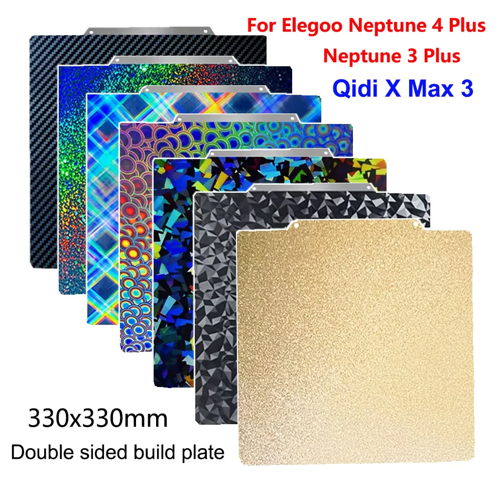 For Elegoo Neptune 4/3 Plus Magnetic Build Plate Double Sided Spring Steel Sheet for Qidi x max 3 3d printer Magnetic Heated Bed
For Elegoo Neptune 4/3 Plus Magnetic Build Plate Double Sided Spring Steel Sheet for Qidi x max 3 3d printer Magnetic Heated Bed