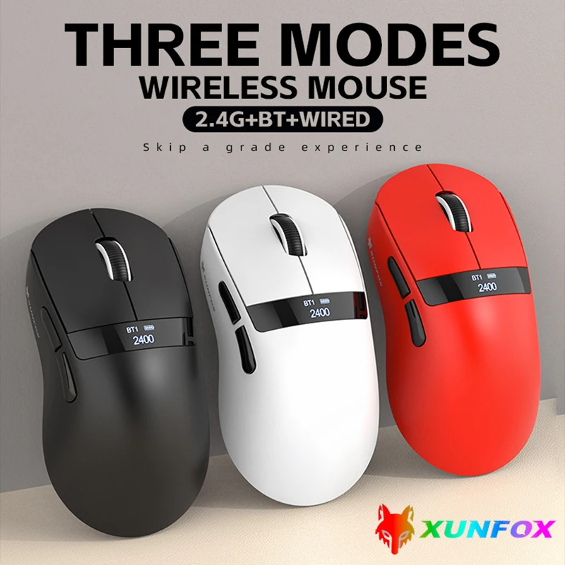 New Xunfox H9/H9 Pro Mouse Controller Wireless Bluetooth Lightweight Paw3311 2.4g Third Mock Examination Game Screen Display
New Xunfox H9/H9 Pro Mouse Controller Wireless Bluetooth Lightweight Paw3311 2.4g Third Mock Examination Game Screen Display