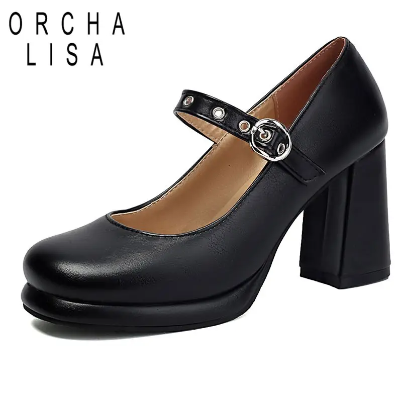 ORCHA LISA Luxury Women Pumps Round Toe Chunky Heels 8cm Platform Buckle Strap Big Size 41 42 43 Classic Mary Janes Female Shoes
ORCHA LISA Luxury Women Pumps Round Toe Chunky Heels 8cm Platform Buckle Strap Big Size 41 42 43 Classic Mary Janes Female Shoes