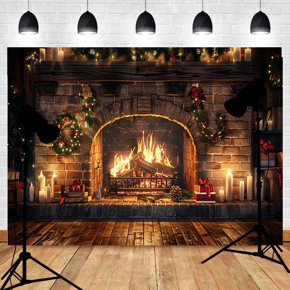 Fireplace Christmas day Pine Tree Photography Backdrops Props New Year Festive Gift Family Holiday Photo Studio Background DC-18
Fireplace Christmas day Pine Tree Photography Backdrops Props New Year Festive Gift Family Holiday Photo Studio Background DC-18