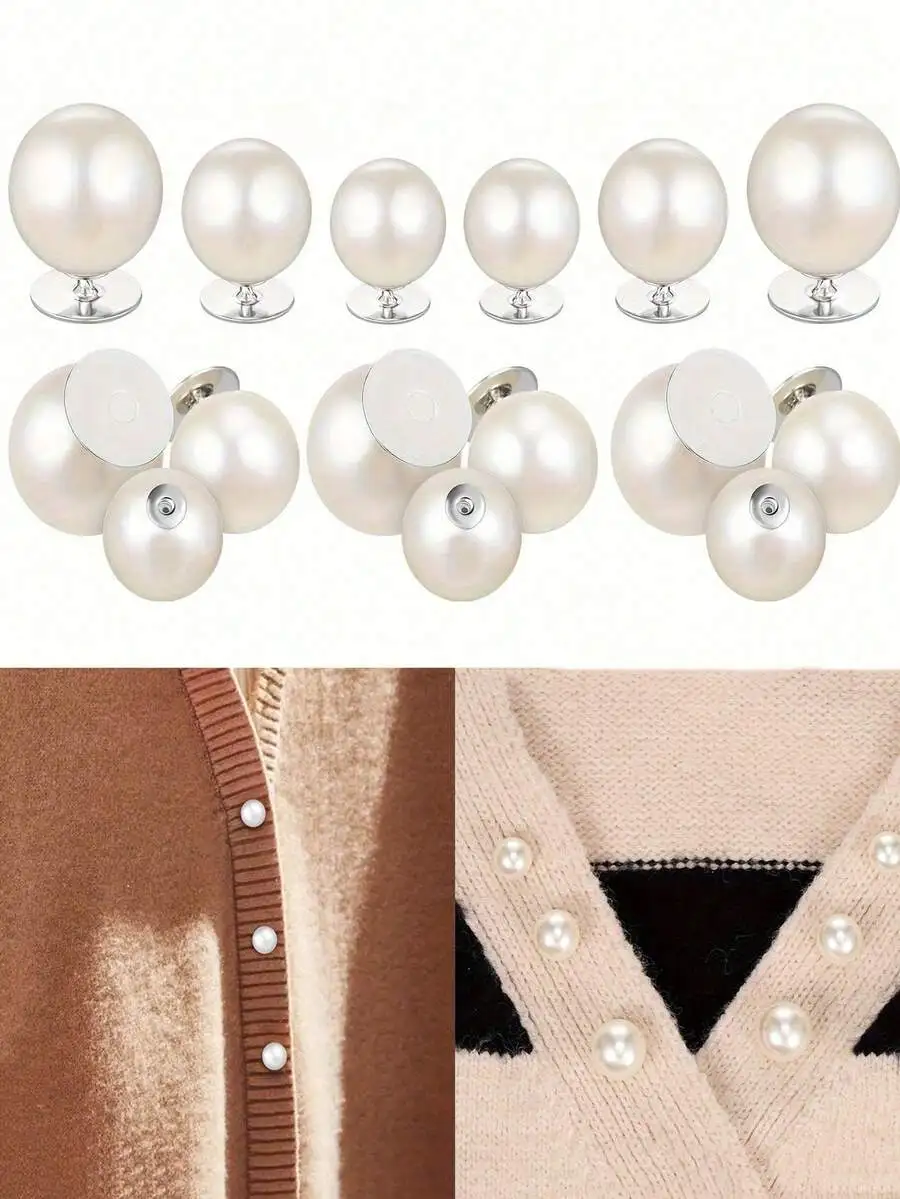10pcs White Pearl Detachable Brooch Buttons For Sewing Knitting Crafts Decorative Hidden Button
10pcs White Pearl Detachable Brooch Buttons For Sewing Knitting Crafts Decorative Hidden Button