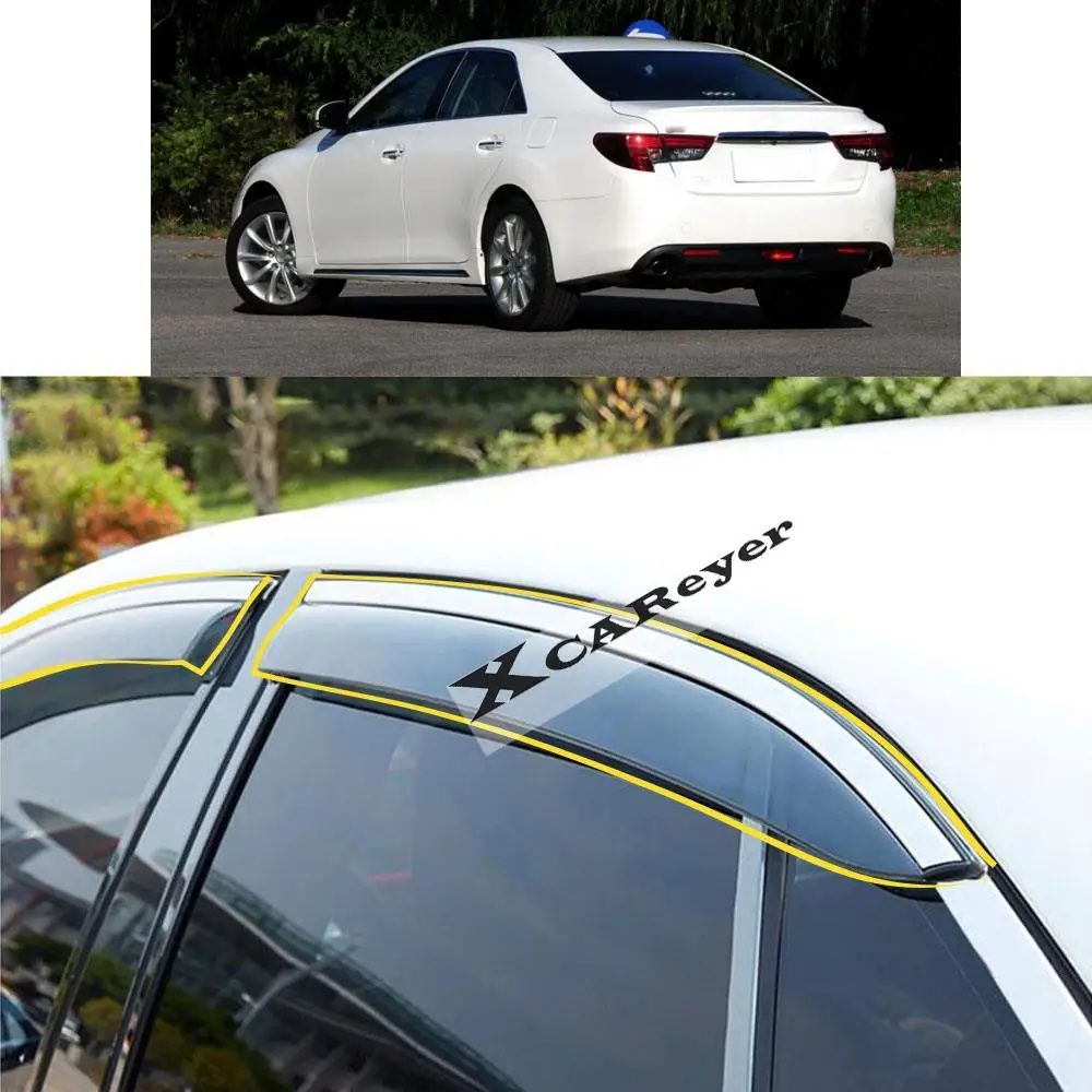 For Toyota Reiz Mark X 2010 2011 2012 2013 Car Body Styling Sticker Plastic Window Glass Wind Visor Rain/Sun Guard Vent
For Toyota Reiz Mark X 2010 2011 2012 2013 Car Body Styling Sticker Plastic Window Glass Wind Visor Rain/Sun Guard Vent