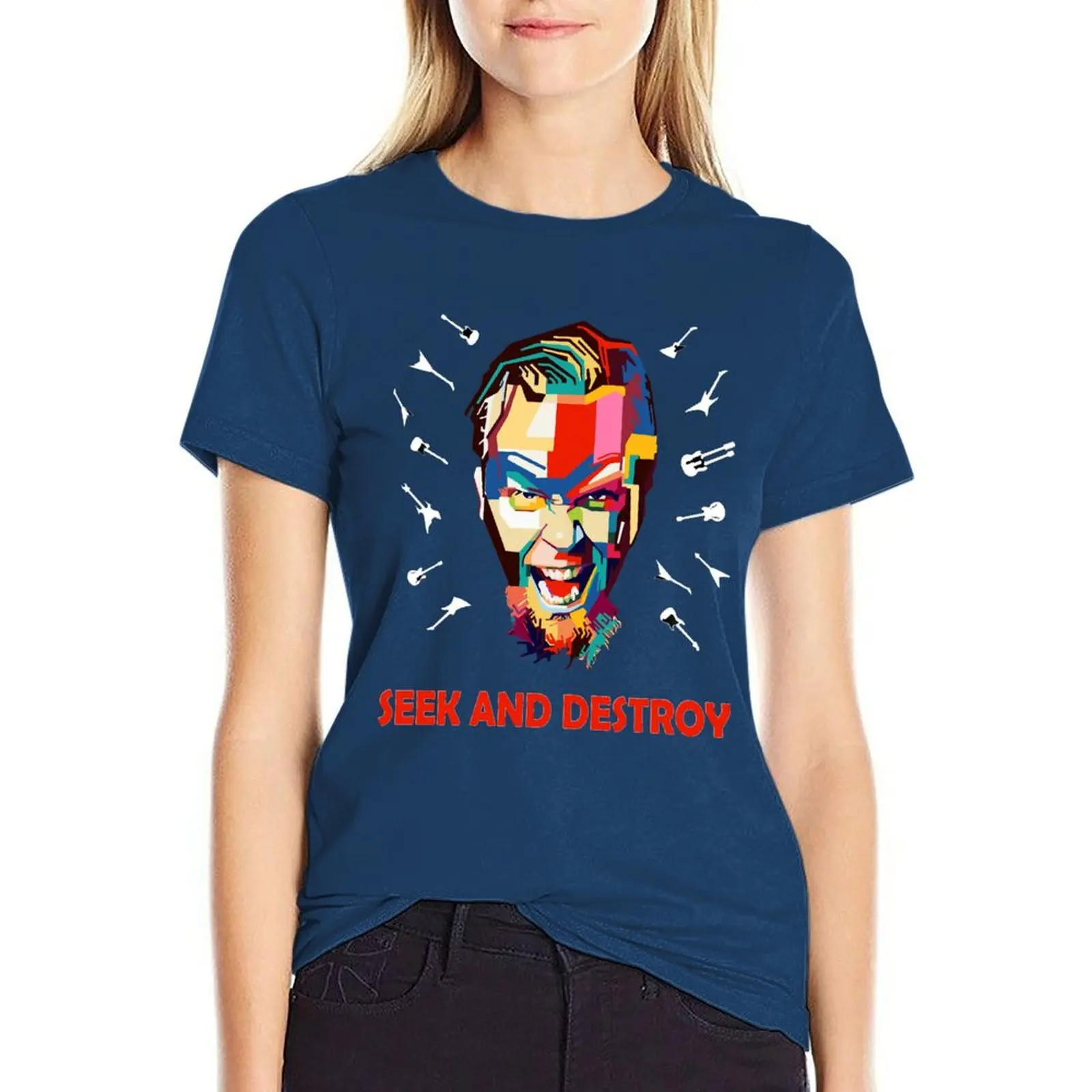 Mens Best Music Seek and Destroy James Hetfield T-shirt Aesthetic clothing t shirt dress Women
Mens Best Music Seek and Destroy James Hetfield T-shirt Aesthetic clothing t shirt dress Women