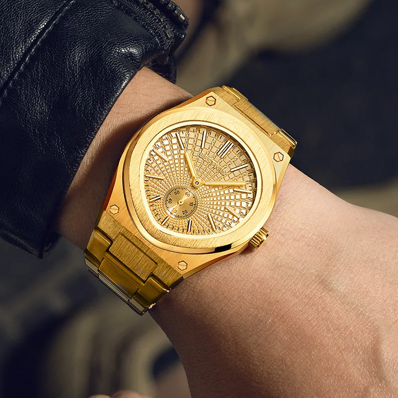 Luxury Fashion Relogio Masculino Men Watches Golden Business Stainless Steel Quartz Wristwatch for Men Casual Sports Steel Watch
Luxury Fashion Relogio Masculino Men Watches Golden Business Stainless Steel Quartz Wristwatch for Men Casual Sports Steel Watch
