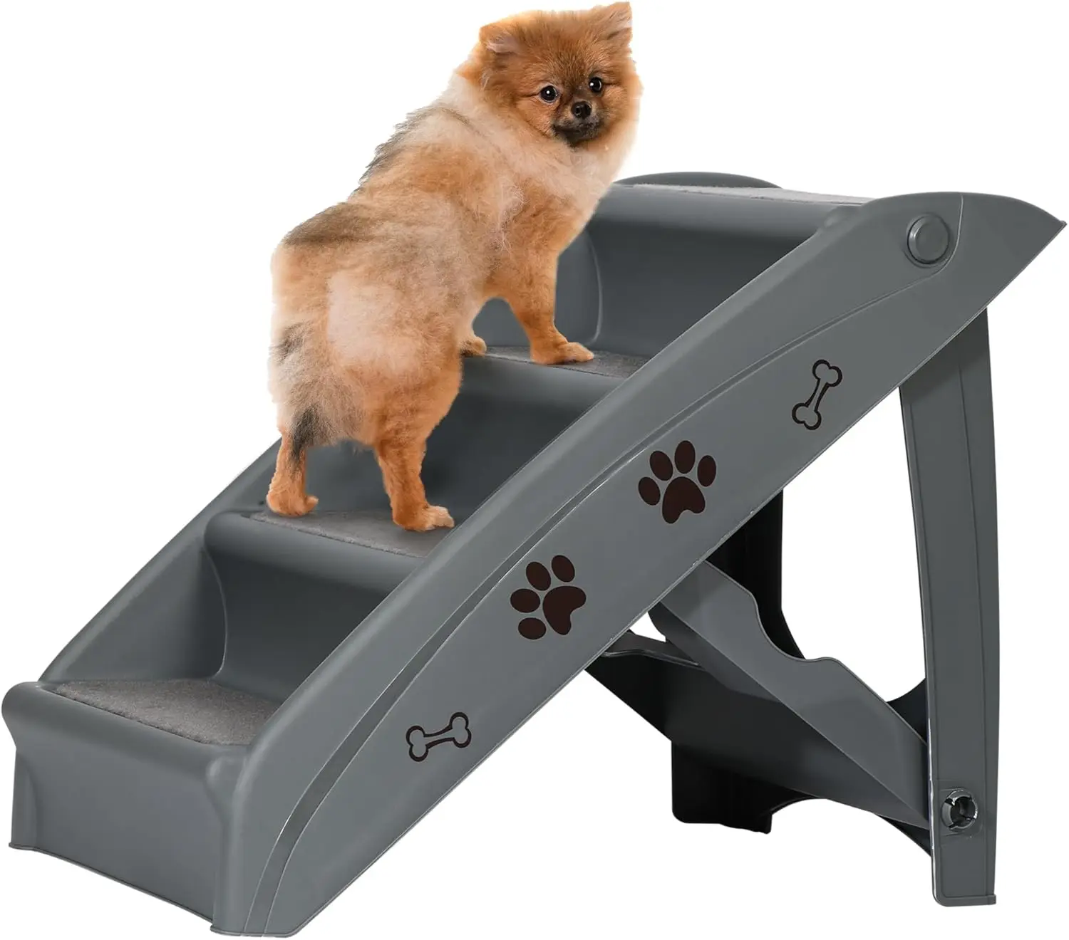 Pet Stairs For Small Dogs And Cats 4-Step Portable Folding Dog Steps Anti-Slip Ladders For High Bed Couch Sofa Climbing, Gray
Pet Stairs For Small Dogs And Cats 4-Step Portable Folding Dog Steps Anti-Slip Ladders For High Bed Couch Sofa Climbing, Gray