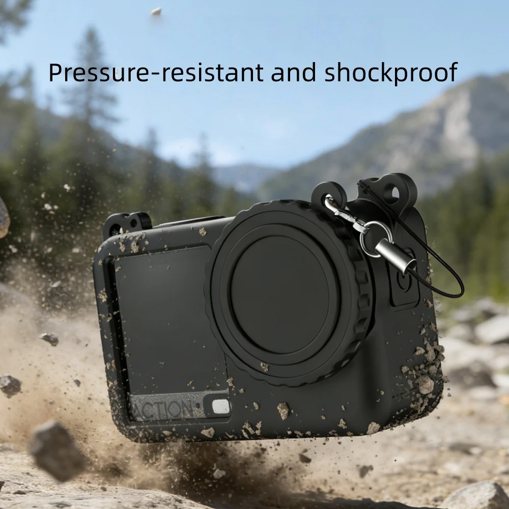 Silicone Protective Case for DJI Osmo Action 6 with Lens Cap & Lanyard, Anti-Scratch Camera Protection for Action 6 Accessories
Silicone Protective Case for DJI Osmo Action 6 with Lens Cap & Lanyard, Anti-Scratch Camera Protection for Action 6 Accessories